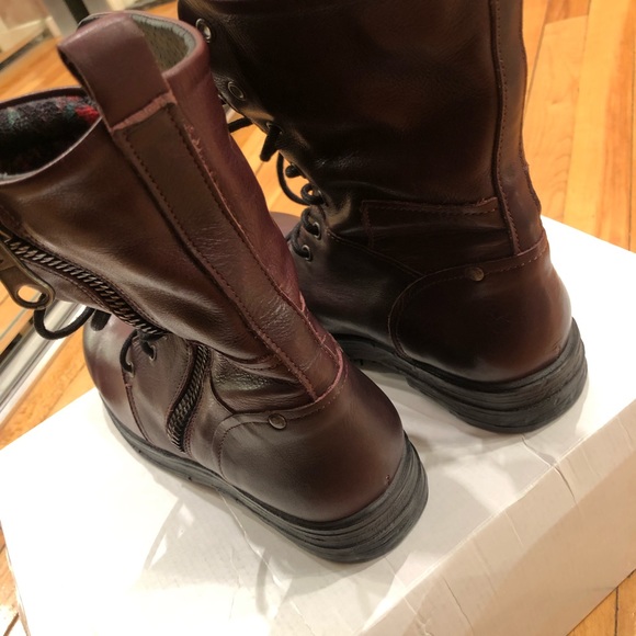 Leather Military Boots Sz 7.5 - Picture 5 of 16